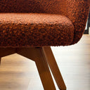 Otis Swivel Dining Chair | Rust Boucle