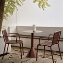 Palissade Cone Round Patio Table | Iron Red