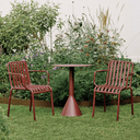 Palissade Cone Round Patio Table | Iron Red