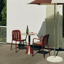 Palissade Cone Round Patio Table | Iron Red