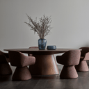 Paula Swivel Dining Chair | Russet