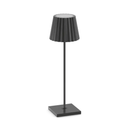 Plisse LED Rechargeable Table Lamp | Black