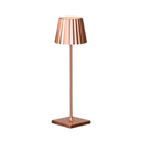 Plisse LED Rechargeable Table Lamp | Copper
