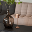 Plisse LED Rechargeable Table Lamp | Copper