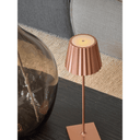 Plisse LED Rechargeable Table Lamp | Copper
