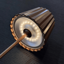 Plisse LED Rechargeable Table Lamp | Copper