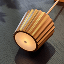 Plisse LED Rechargeable Table Lamp | Copper