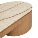 Pluto Coffee Table | Brown Vein Marble / Natural Ash