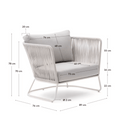 Porto Patio Armchair | Light Grey