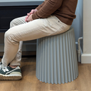 Plisse Patio Stool | Grey