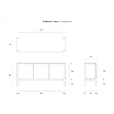 PI Buffet Cabinet MED | Teak Dark Brown