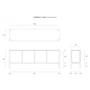 PI Buffet Cabinet LRG | Teak Dark Brown