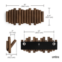 Picket Rail Coat Hooks | Aged Walnut