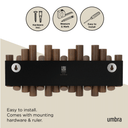 Picket Rail Coat Hooks | Aged Walnut