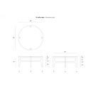 PI Round Coffee Table | Mahogany Dark Brown