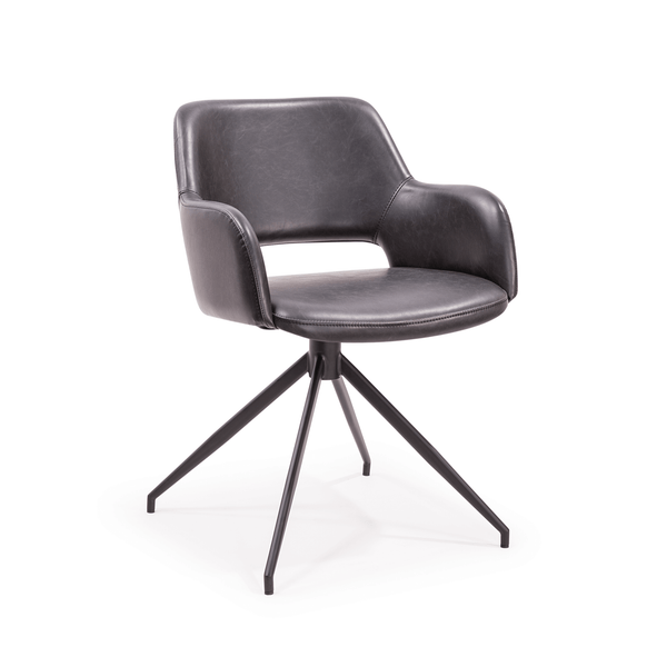 Quinn Swivel Office Chair Black CLU Living Pty Ltd