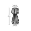 Reiba Patio Solar Table Lamp | Charcoal