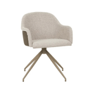 Riley Swivel Office Chair | Chai Boucle / Vintage Matt Dark Brown
