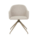 Riley Swivel Office Chair | Chai Boucle / Vintage Matt Dark Brown