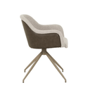 Riley Swivel Office Chair | Chai Boucle / Vintage Matt Dark Brown