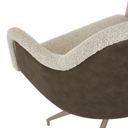Riley Swivel Office Chair | Chai Boucle / Vintage Matt Dark Brown