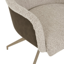 Riley Swivel Office Chair | Chai Boucle / Vintage Matt Dark Brown