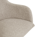 Riley Swivel Office Chair | Chai Boucle / Vintage Matt Dark Brown