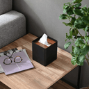 Rin Square Tissue Box Holder | Black