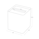 Rin Square Tissue Box Holder | Black