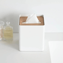 Rin Square Tissue Box Holder | White