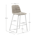 Romy Bench Barstool | Beige
