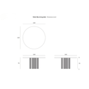 Roller Max Round Dining Table | Mahogany Dark Brown