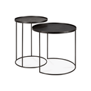 Round Tray Side Table Nesting Set