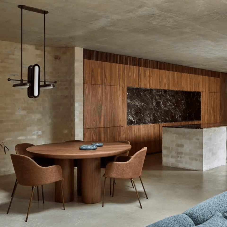 Seb Round Dining Table | Walnut – CLU Living Pty Ltd