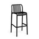 Shio Bar Height Patio Barstool | Black