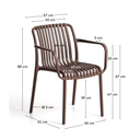 Shio Stackable Patio Chair | Brown