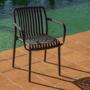 Shio Stackable Patio Chair | Graphite