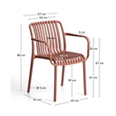Shio Stackable Patio Chair | Terracotta