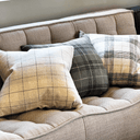 Sky Fall Plaid Cushion | Highland Green