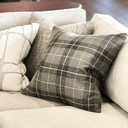 Sky Fall Plaid Cushion | Highland Green