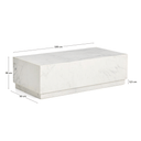 Sorein Marble Coffee Table | White