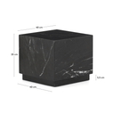 Sorein Marble Side Table | Black