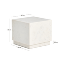 Sorein Marble Side Table | White