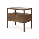 Spindle Bedside Table | Natural Teak