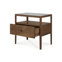 Spindle Bedside Table | Natural Teak