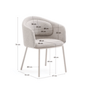 James Dining Chair | Dove Grey Chenille
