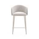 Steels Bench Barstool | Dove Grey Chenille