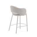Steels Bench Barstool | Dove Grey Chenille