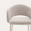 Steels Bench Barstool | Dove Grey Chenille