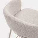 Steels Bench Barstool | Dove Grey Chenille